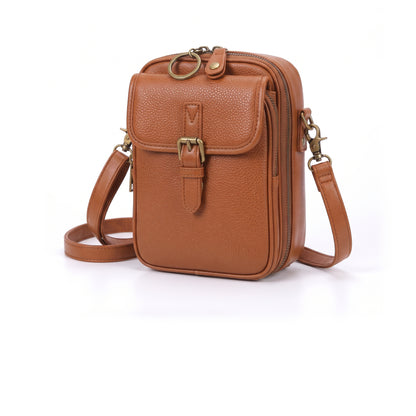 Bolso bandolera KLAVE coñac