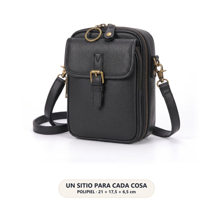 Bolso bandolera KLAVE negro