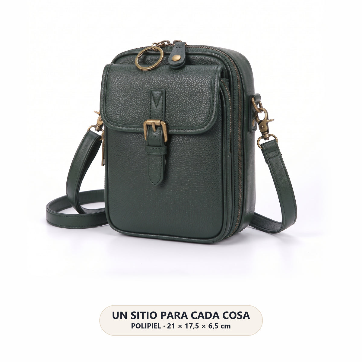Bolso bandolera KLAVE verde