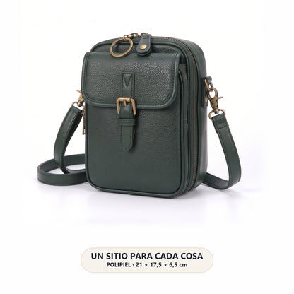 Bolso bandolera KLAVE verde